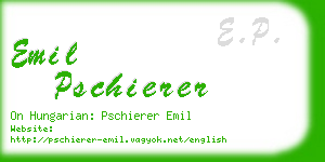 emil pschierer business card